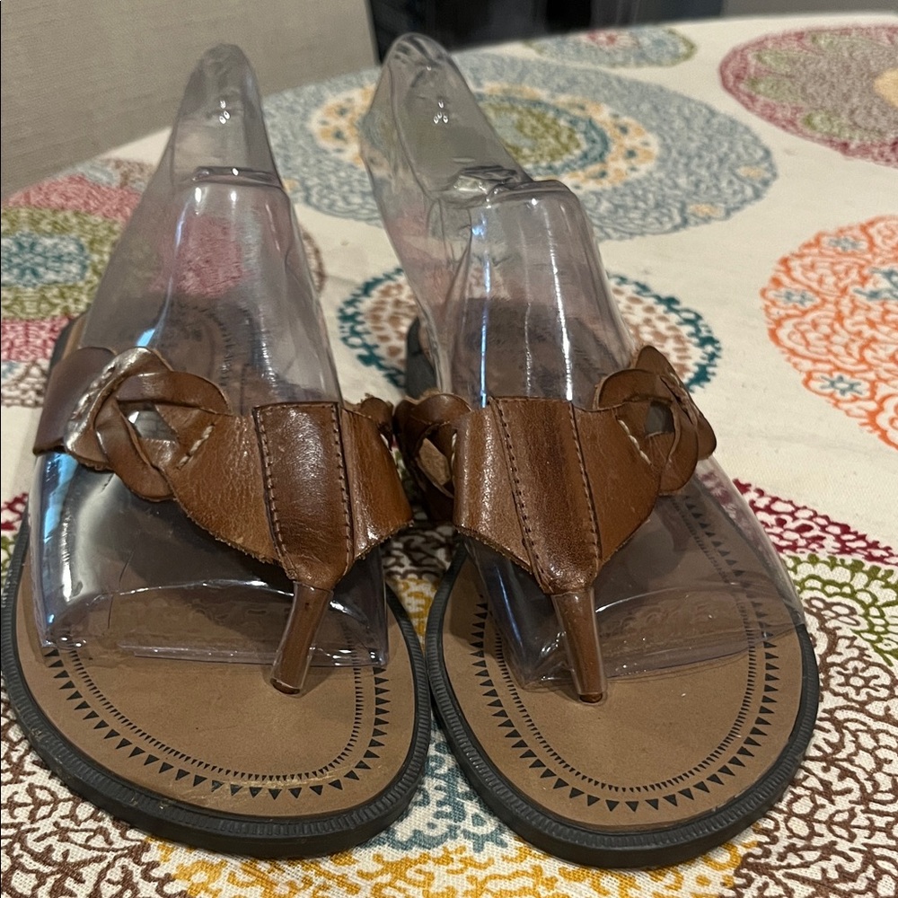 LeatherCraft Brown Jodi Sandal size 5.5 women’s